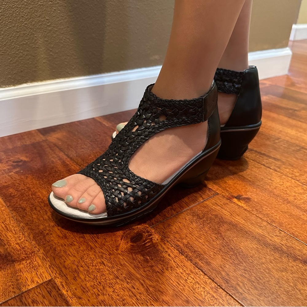 Black Wedge Heels